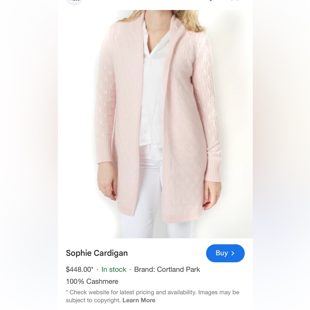 Cortland Park Sophia Cashmere Cardigan